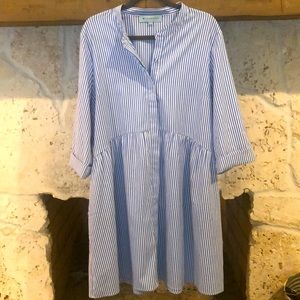 Tuckernuck Blue Stripe Royal Shirtdress Sz XXL